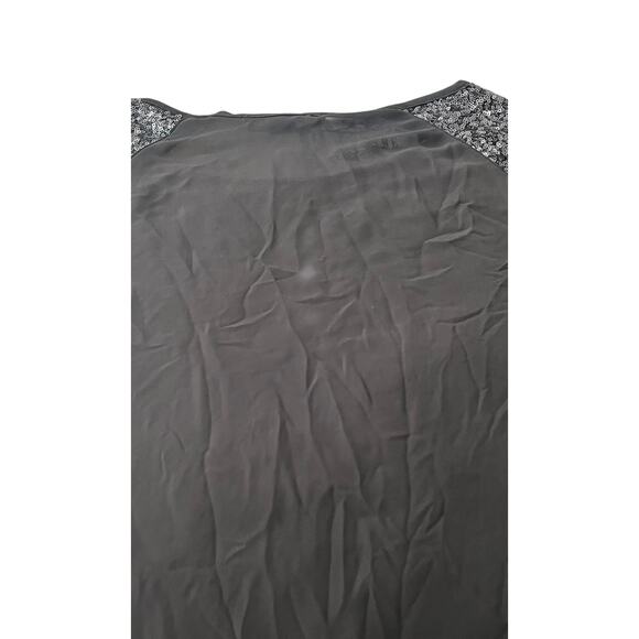 FOREVER 21 CAP SLEEVE PULL-OVER SCOOP NECKLINE BLOUSE, M, SMOKEY GREY - SEQUENCE - Picture 6 of 10